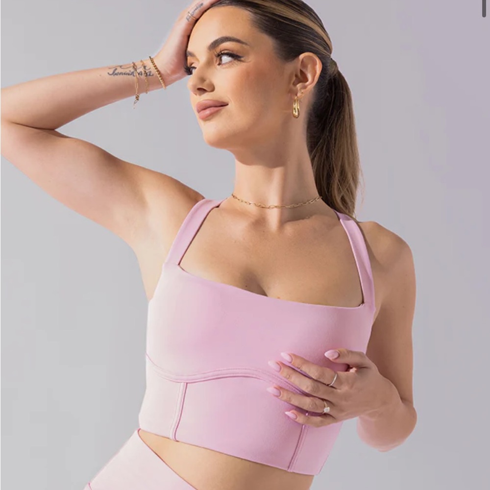 Popflex Daphne Corset Crop Top - Bubblegum Pink Medium